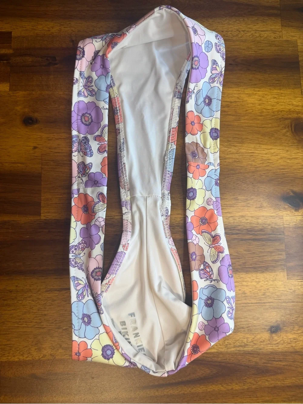 Frankie's Bikinis Multicolor Floral & Butterfly Bikini Bottoms in Mariposa